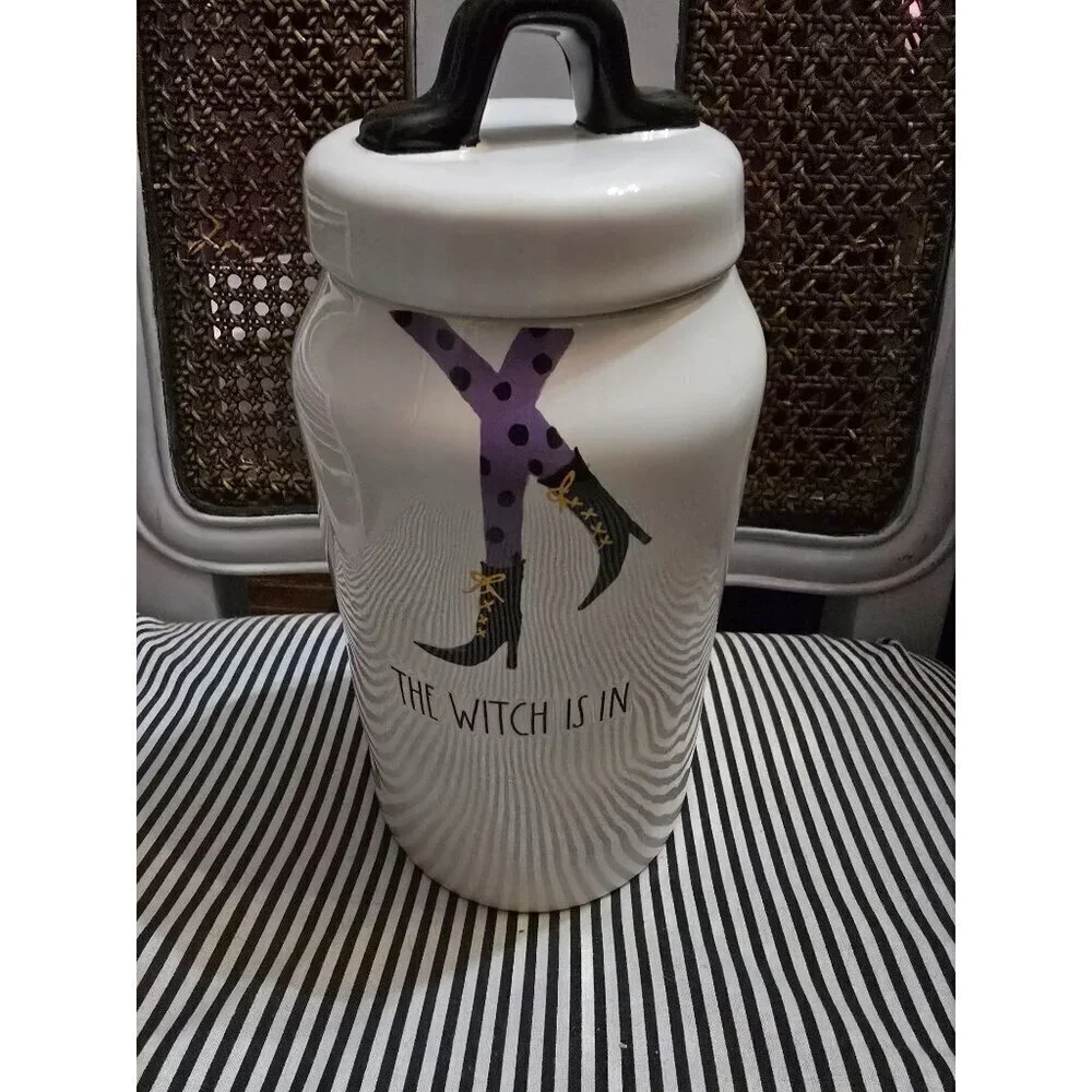 NWT Rae Dunn Halloween The Witch is In Canister